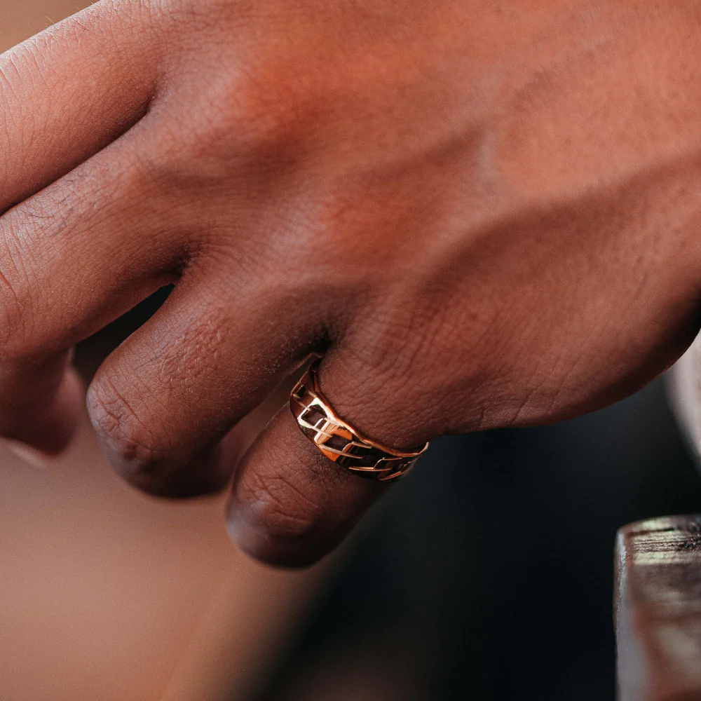 Cuban Ring - Gold - Image 4