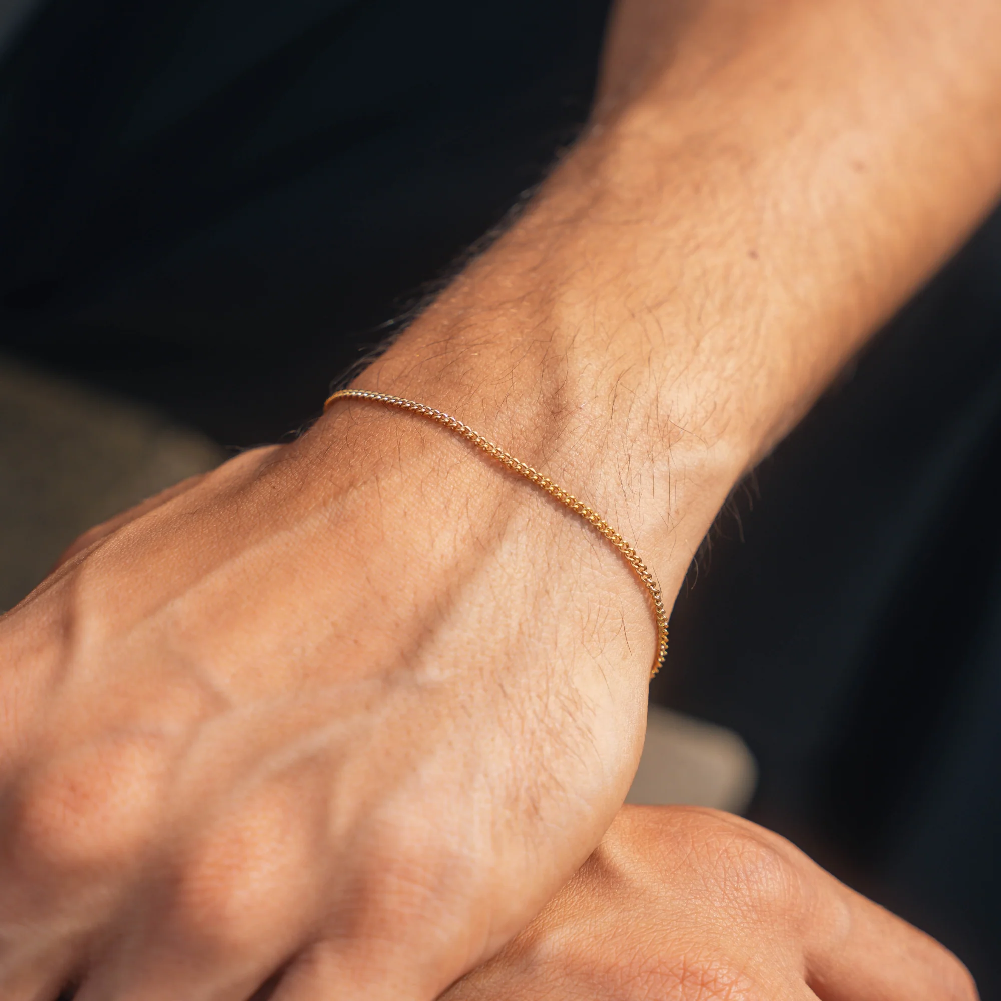Gold Connell Bracelet (2MM) - Image 4