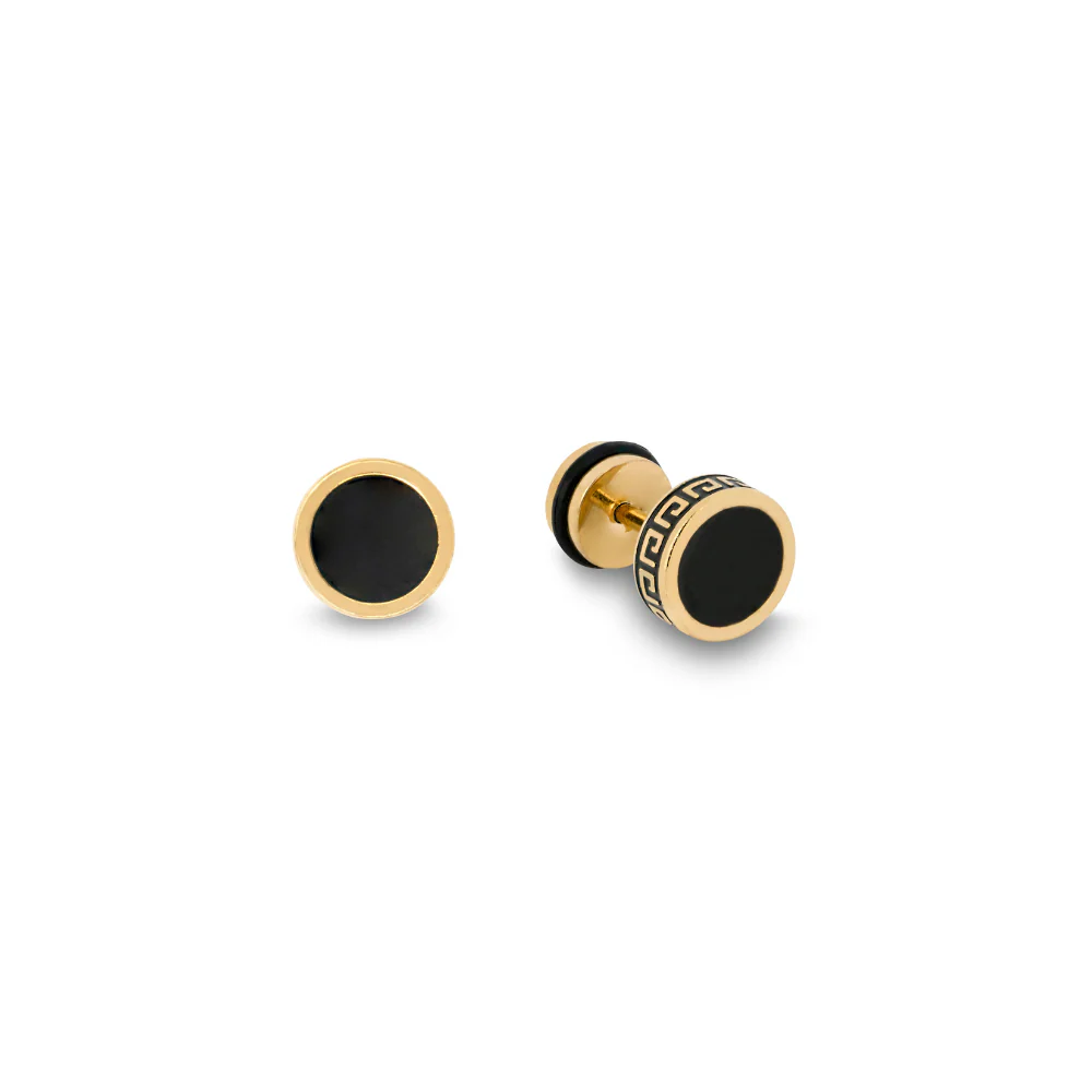 Greek Key Stud (Gold) - Image 4