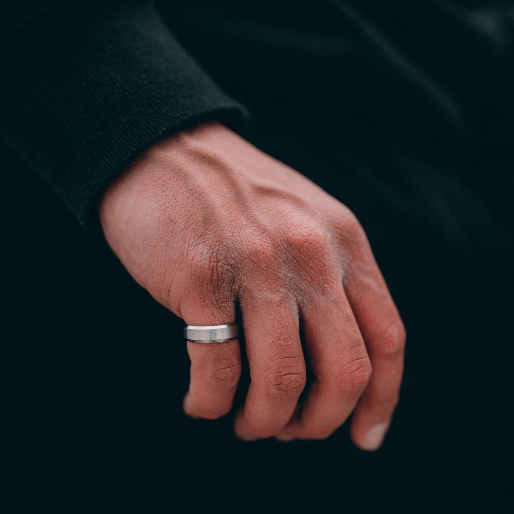 Brushed Band Ring - Gold - Image 7