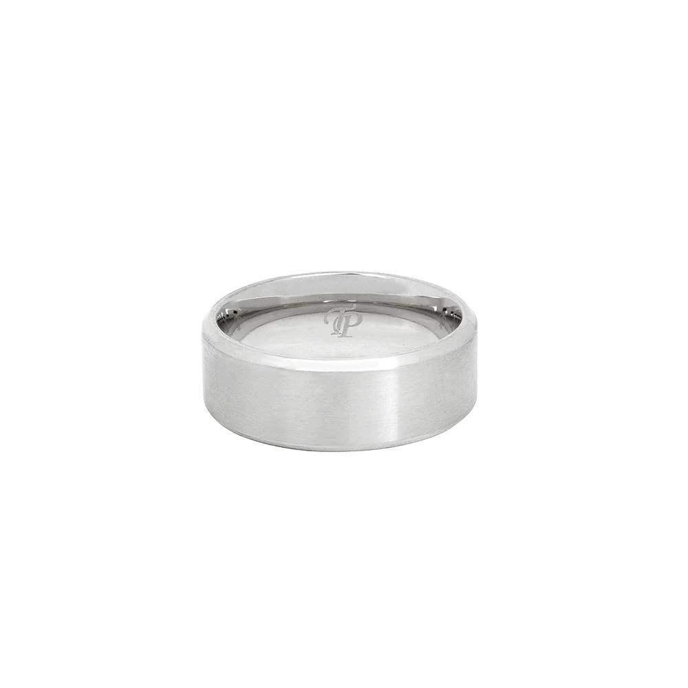 Mens Band Ring - Silver - Image 6