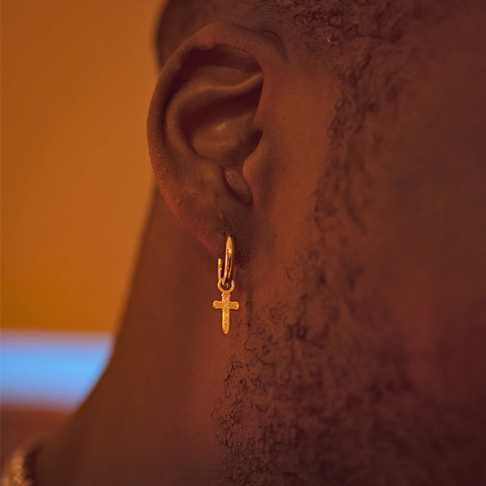 Micro Cross Drop (Gold) - Image 5