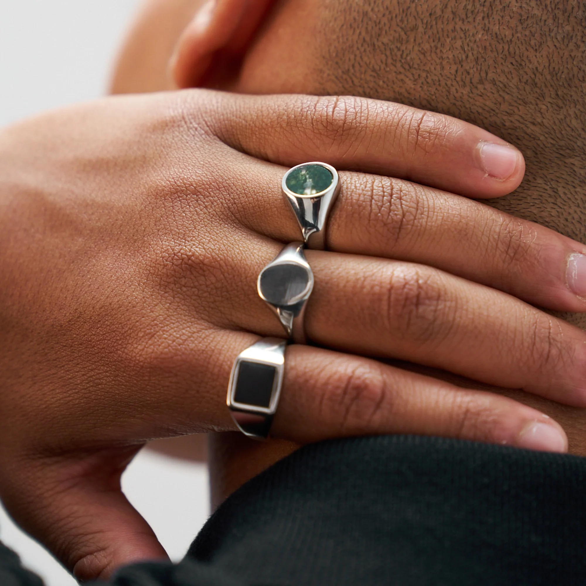 Smooth Signet Ring - Silver - Image 8