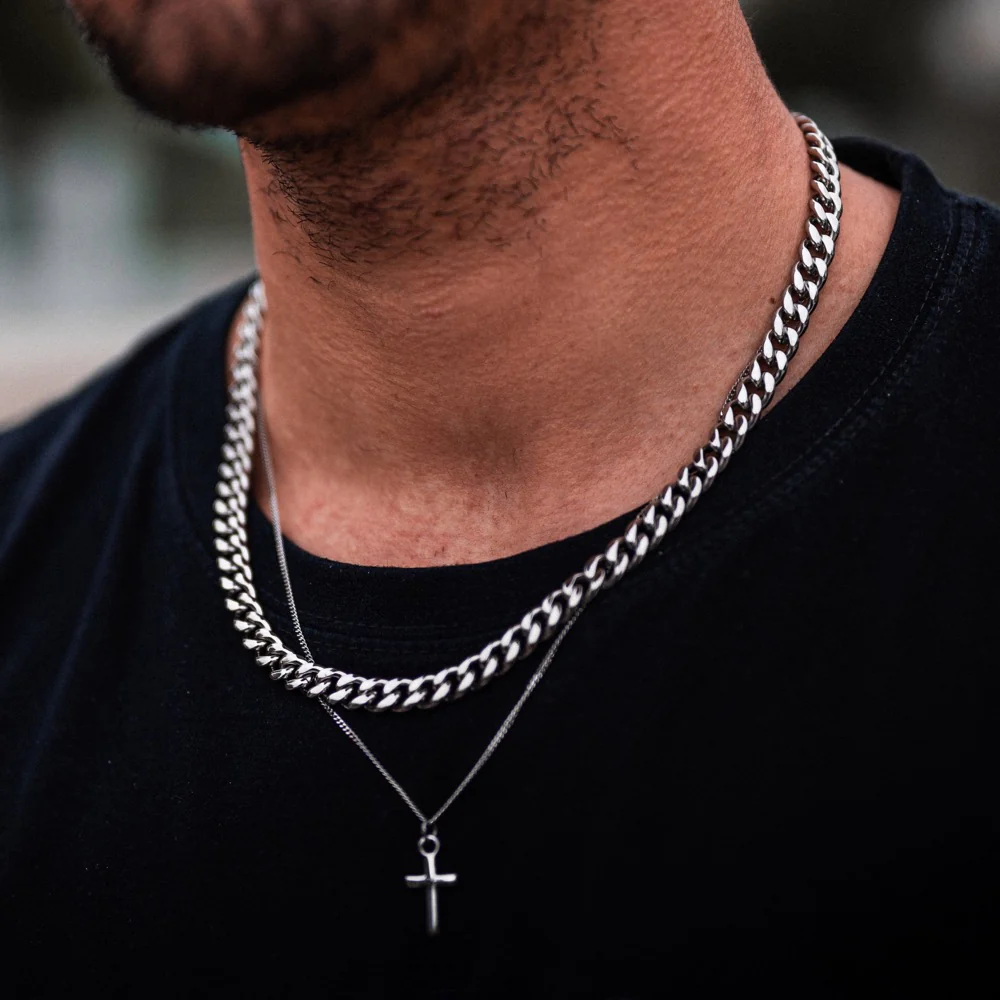 Mini Cross (Thin Chain) - 925 Silver - Image 5