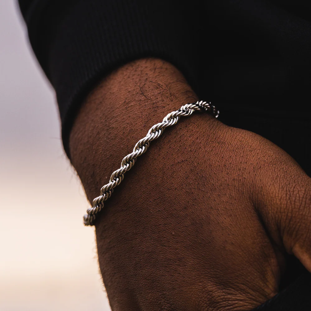 Silver Rope Bracelet (5MM) - Image 3