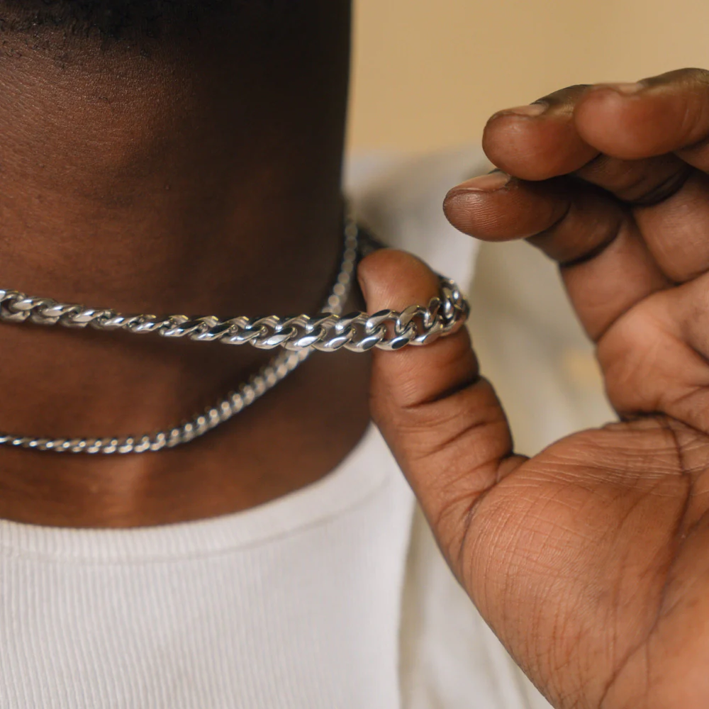 Silver Thick Cuban Chain (8MM) - Image 8